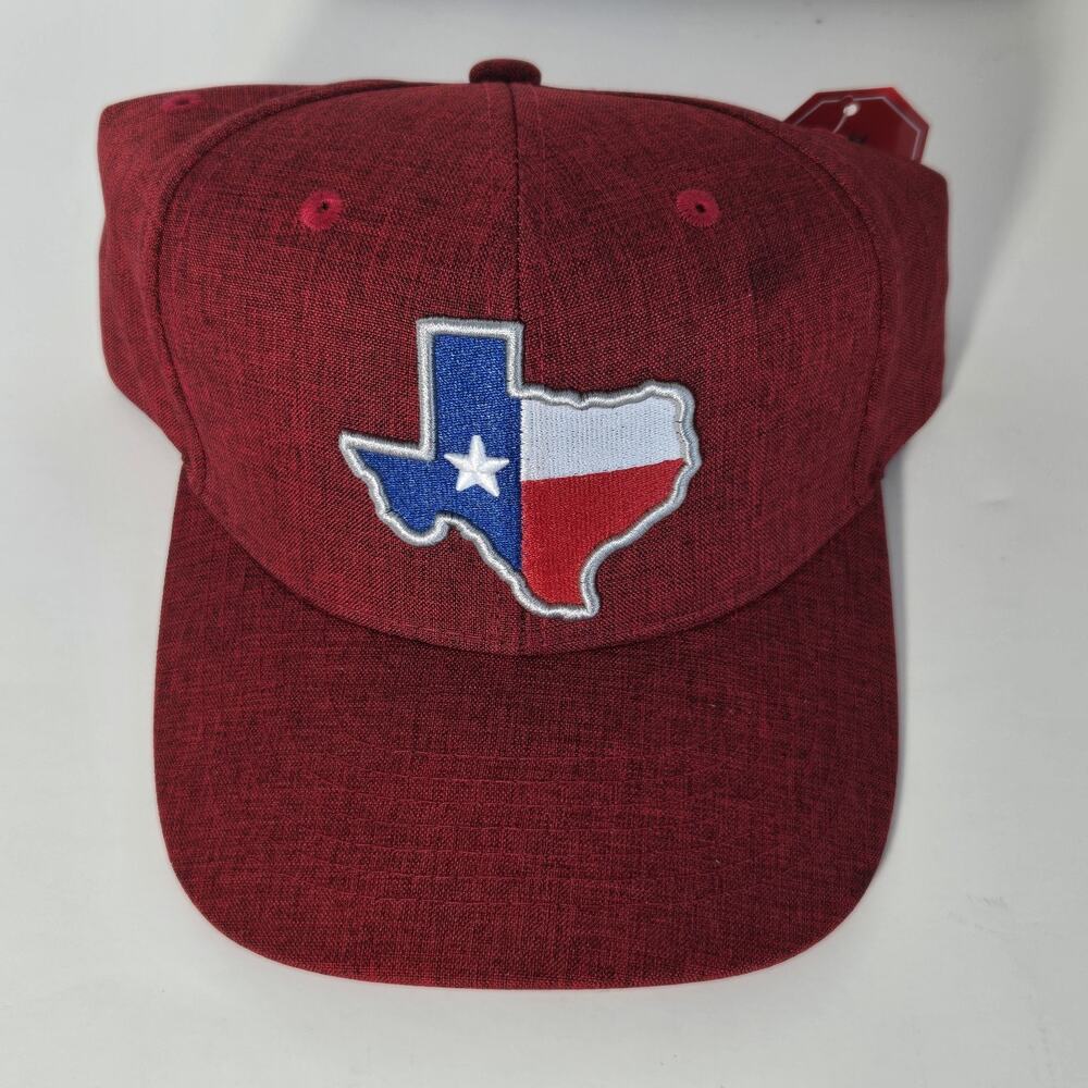 NWT Texas State Flag Embroidered Baseball Cap Hat Red Adjustable Lone Star State